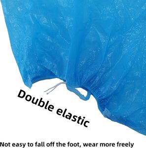 Surchaussures jetables CPE anti-poussière pour l'industrie alimentaire, bleues, à enfiler, 40x15cm, résistantes à l'abrasion, Chine - Product Image 5