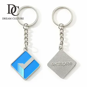 Customised Silver Metal Key Chains Wholesale Business Gift 2D 3D Custom Your Own Logo Letter Keychains For Promotion