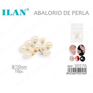 Perla Ilan a forma di goccia da 8/10 mm per la creazione di gioielli, 10 pezzi - Product Image 3