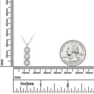 Yeni stiller narin taş <span class=keywords><strong>Sterling</strong></span> 925 gümüş kristal şifa sentetik Opal taş uzun kolye kolye - Product Image 5