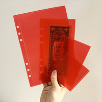Promotionnel Multi Couleurs Ouverture Latérale Système D'économie D'argent Durable 6 Trous Poche Portefeuille Zipless Enveloppes A6 Enveloppes De Trésorerie