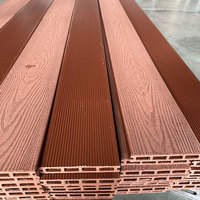 Panneau de revêtement de sol extérieur en bois naturel populaire et couleur WPC