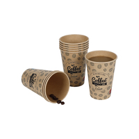 Gobelet en papier jetable biodégradable écologique personnalisé à paroi simple avec logo, capacité 3 oz, pour boissons chaudes et événements festifs