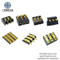 Conector de alimentación Pogo Pin de 3 pines con resorte, macho y hembra, chapado en oro, paso de 2.0, 2.54, 3.0, 3.5 mm, para batería