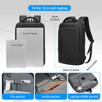 Mochila Ligera para Hombre con Logotipo Personalizado, para Viajes Diarios, Resistente al Agua, para Portátil de 15 Pulgadas, Mochila Moderna para Estudiantes