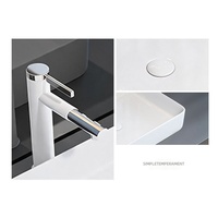 Évier de comptoir en céramique blanche, style B, 600x340mm, lavabo rectangulaire pour projet de décoration de salle de bain d'hôtel