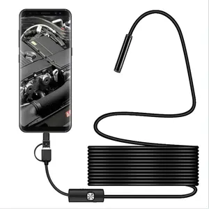 480p Hd 1m Soft Cable Usb Type-c Industrial Borescope Camera 5.5mm Single Lens Handheld 3in1 Endoscoepe Inspection Camera