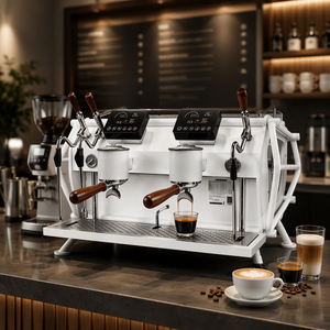 Máquina de Café Espresso Semiautomática Comercial de 2 Grupos, Multibóiler, Bomba Rotativa, Profesional para Baristas, para Cafeterías y Hoteles - Product Image 6
