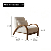 Fauteuil paresseux moderne style Wabi-Sabi pour salon, fauteuil individuel avec pieds en acier inoxydable, couleur crème, style japonais, pour balcon
