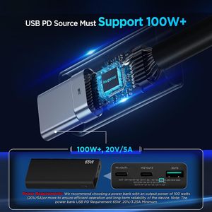 Edup Starlink Mini 100W 3-Trong-1 Dây Điện 3M/5M Xe Sạc + DC + Loại C Để DC Starlink Tương Thích Mini Cáp - Product Image 4