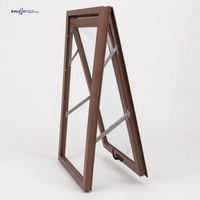 Fenêtres à auvent en aluminium à rupture de pont thermique simple, insonorisées, à ouverture par le haut, pour la décoration intérieure domestique