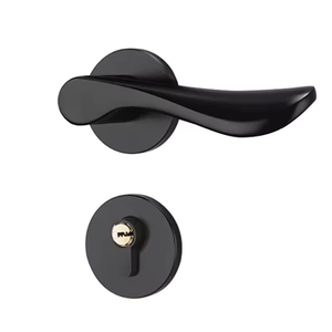 Cerradura de seguridad para puerta de oficina con bloqueo desde el interior, cerradura de embutir silenciosa, juego de manija de puerta de madera y aluminio - Product Image 2