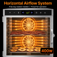 10-lades grote capaciteit groente- en fruitdroger, 400W mini, ultra stil, voor thuisgebruik