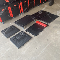 Kkmark Factory Outlet Noir Rouge Pe Plastique Léger Amovible Ignifuge Étanche Utilitaire Trunk Cable HDPE Flight Case