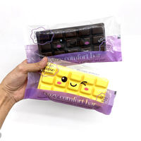 Jouet Squishy en PU en forme de barre de chocolat, à remontée lente, anti-stress, pour enfants, idéal pour les fêtes