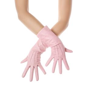 Moufles d'hiver pour femmes Mode pour femmes en cuir véritable Décoration de conduite-Gants pour fille Gants en cuir du Pakistan - Product Image 2