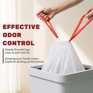 Huamaohengchun 13 Gallon Tall <b>Kitchen</b> Unscented White Bathroom Garbage bag Affordable prices, high quality. - Product Image 4