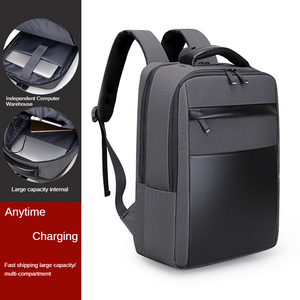 Sac à dos pour ordinateur portable, sac à dos d'école imperméable pour hommes, logo personnalisé, OEM, entreprise, USB - Product Image 2