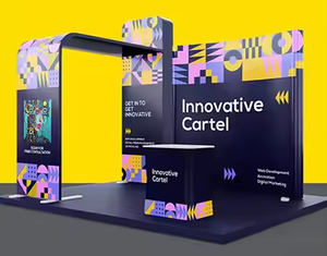 Professional Easy Build 20 X 20 Custom Design Exhibition Stand for Trade Fair Show Wooden Trade Show Booth Customized Design - Product Image 3