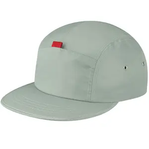 Açık Snapback şapka özel Logo naylon düz ağız 5 Panel spor şapkaları