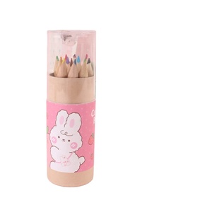 Set <span class=keywords><strong>di</strong></span> cancelleria <span class=keywords><strong>di</strong></span> disegno per bambini della scuola con stampa digitale cartone animato matite colorate corte confezione <span class=keywords><strong>da</strong></span> 12 - Product Image 2