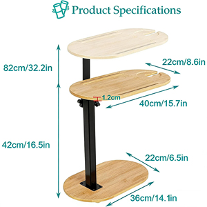 Vassoio Laterale <span class=keywords><strong>per</strong></span> <span class=keywords><strong>Vasca</strong></span> da Bagno in Bambù Personalizzato, Regolabile in Altezza, con Porta Calice e Porta Telefono - Product Image 3