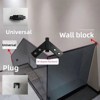 Main courante d'escalier sur mesure en alliage d'aluminium ultra-étroit avec fixations pour verre, design moderne et minimaliste, fixation murale