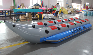 Bateau <span class=keywords><strong>banane</strong></span> gonflable de Sports nautiques de bâche de PVC de 0.9mm, Portable pour 12 personnes, vente en gros directe d'usine - Product Image 3
