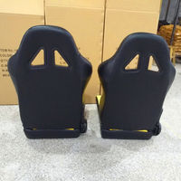 Siège de course automobile universel classique en cuir PVC jaune, réglable, pour Toyota Camry, fourni par l'usine