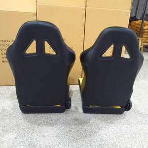 Asiento Deportivo Universal Clásico con Cubierta de PVC Amarillo, Ajustable, para Auto, Tipo OMP, Suministro de Fábrica - Product Image 5