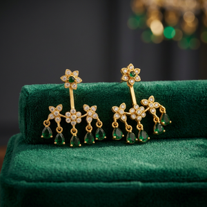 Traditional Ethnic High Quality Gold Plated Zinc Alloy Zircon Imitation <b>Pearl</b> Kundan Jhumka Drop <b>Earrings</b> Maang Tikka Fashion - Product Image 3