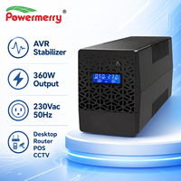 Onduleur interactif en ligne 650VA 360W 230Vac 50Hz AVR à onde sinusoïdale simulée avec batterie 12V 7Ah pour ordinateur, routeur, TPV, vidéosurveillance et alimentation de secours