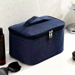 Sac de toilette de voyage portable pour femme, grande capacité, en tissu Oxford, avec fermeture éclair, étanche, pliable, pour l'extérieur - Product Image 1