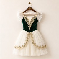Robe de ballet professionnelle pour adultes, longue, tutu romantique pour filles, costumes de spectacle de danse du cygne, Giselle Ballerina, Spandex/Polyester