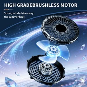 USB Rechargeable Humidifying Tower Fan, 6-Speed Desktop Fan with LED <b>Light</b>, Low Noise & Wide-Angle Airflow for Home Office - Product Image 3
