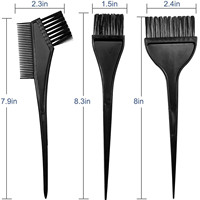 Kit de décoloration capillaire professionnel en plastique, outils et accessoires durables, ensemble de coloration capillaire 9 pièces comprenant un pinceau, un bol, des pinces, des protège-oreilles