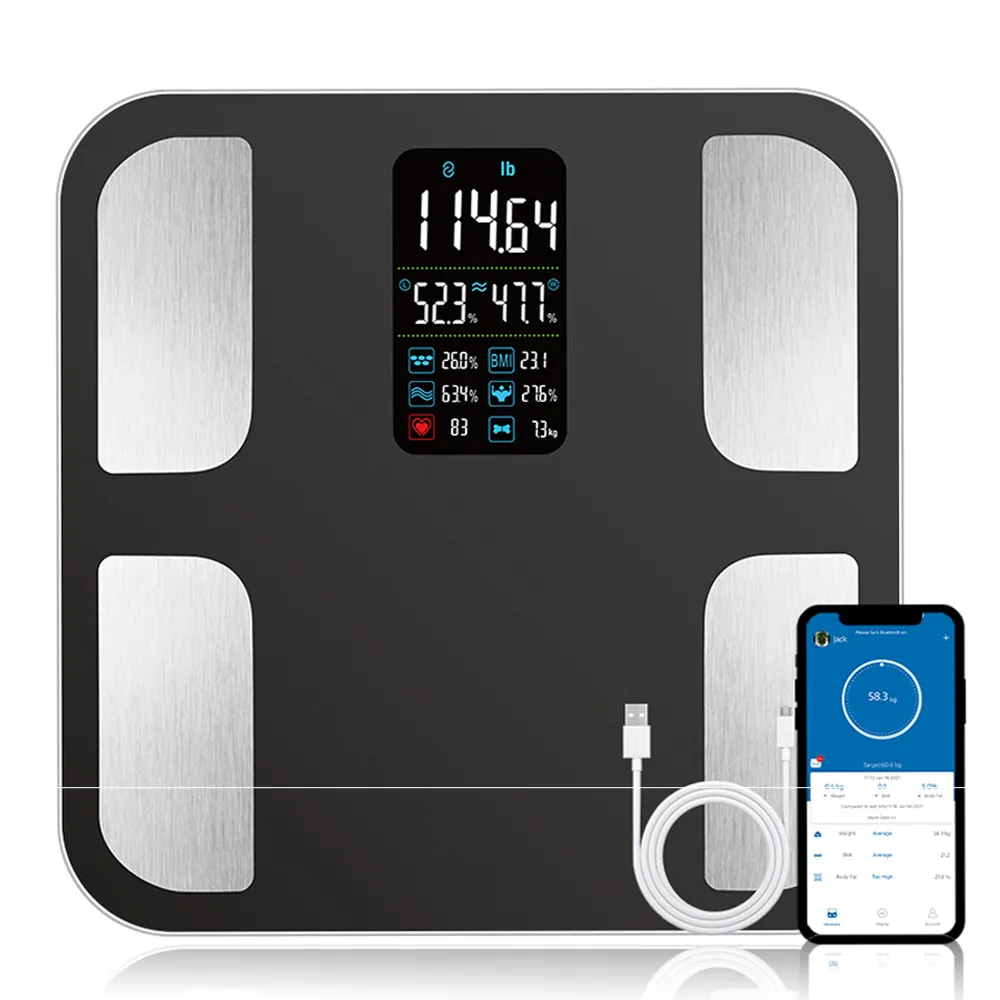 体の測定脂肪燃焼BMIボディバランス分析脂肪GYM筋肉率スケール