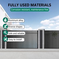 Valla de Privacidad de Aluminio Negro de 6 Pies, Ecológica, Resistente a la Oxidación, con Recubrimiento en Polvo, para Jardín y Exteriores