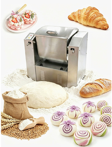 Mélangeur à pâte horizontal automatique 200 kg/h, machine à mélanger la <span class=keywords><strong>farine</strong></span> à levage manuel, pétrin commercial pour boulangerie - Product Image 1