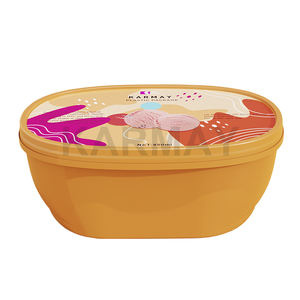 อุปทานโรงงานไอศครีมกล่องบรรจุภัณฑ์การออกแบบอารมณ์เห็นได้ชัดครอบครัวแพ็ค PP วัสดุเกรดอาหาร850มิลลิลิตรรูปไข่กล่อง - Product Image 3