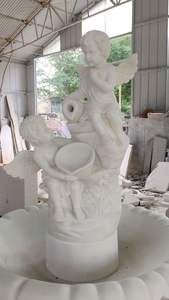 Garden Large White Marble Stone Baby Angel Children <strong>Cherub</strong> Flowing Water <strong>Fountain</strong> With Statues of Angel for Outdoor - Product Image 6