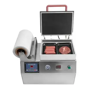 Meat Vacuum Skin Packing Machine Skin Fitted Vacuum Packing Machine Automatic For Meat Seafood Cheese Fruit