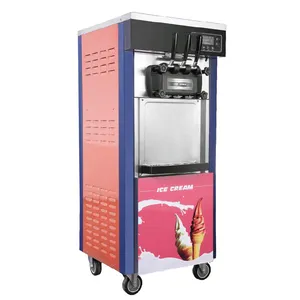 दही आइसक्रीम बनाने के कोन के लिए सॉफ्ट सर्व आइसक्रीम मेकर स्वचालित 3 फ्लेवर वाणिज्यिक सॉफ्ट आइसक्रीम मशीन