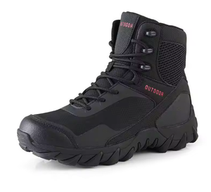 Bottes de chasse TSB33 pour activités de plein air, camouflage jungle noir kaki, respirantes, à fermeture éclair, en stock, vente en gros - Product Image 2