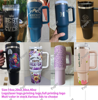 Gobelet isotherme de 40 oz avec poignée et paille, en acier inoxydable à double paroi, bouteille sous vide pour café, thé, jus, utilisation en voiture, anti-fuite