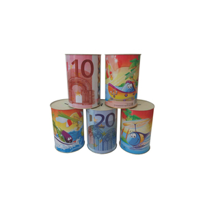 Salvadanaio Decorativo in Latta con Motivi Assortiti, Formato Grande per Uso Domestico o in Ufficio - Product Image 1