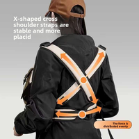 Sac à dos de transport élégant et respirant pour animaux de compagnie, grande capacité, en nylon imperméable, réglable, pour chats et petits chiens (portage frontal)