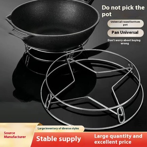 Support à casseroles moderne en acier inoxydable épaissi à un étage Isolation thermique à la vapeur multifonctionnelle Caractéristiques Nouveaux crochets universels - Product Image 5
