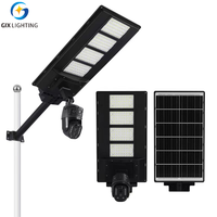 Nouvelle marque GJX surveillance à énergie solaire 500W réverbère 4G caméra extérieure haute définition Vision nocturne étanche 360 non