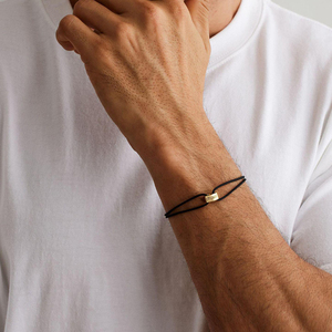 Bracelet en Corde Ajustable en Acier Inoxydable, Personnalisable avec Gravure, Bijou Minimaliste Texte Gravé, Vente en Gros - Product Image 4